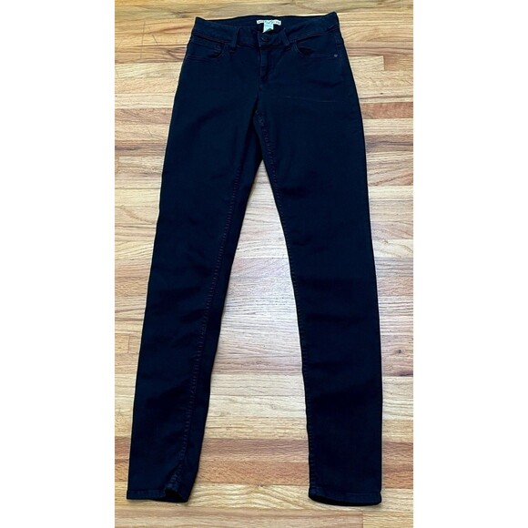 Alice + Olivia Women's 27 Black Jeans Denim Cotton Skinny Leg 5-Pockets Stretch - Picture 1 of 10
